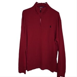 Polo Ralph Lauren Cranberry Red Quarter Zip Pullover Size L